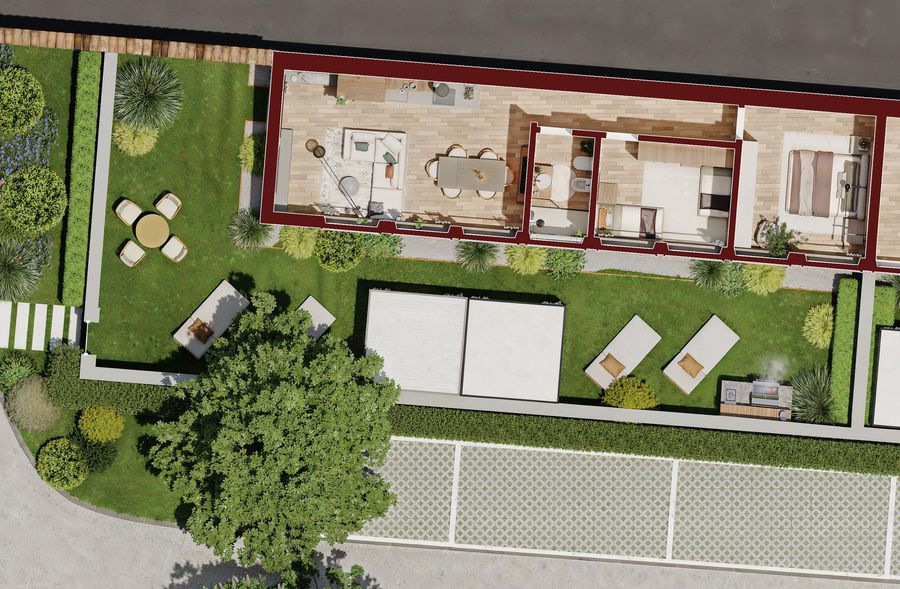 Residenza H, planimetria 3d